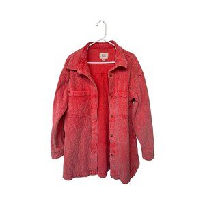 BDG Urban Outfitters Fall Corduroy Shirt Jacket Shacket Pink/Coral Size S